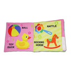 Dreamland Publications Baby My First Cloth Book First Words with Squeaker and Crinkle Paper, Non-Toxic Early Educational Toy for Toddler, Infants - Distacart