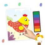 Dreamland Publications Fingerprint Art Activity Book for Children - Farm with Thumbprint Gadget - Distacart
