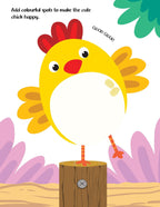 Dreamland Publications Fingerprint Art Activity Book for Children - Farm with Thumbprint Gadget - Distacart