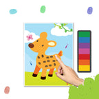 Dreamland Publications Fingerprint Art Activity Book for Children - Jungle with Thumbprint Gadget - Distacart