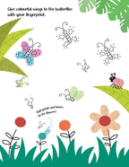 Dreamland Publications Fingerprint Art Activity Book for Children - Jungle with Thumbprint Gadget - Distacart