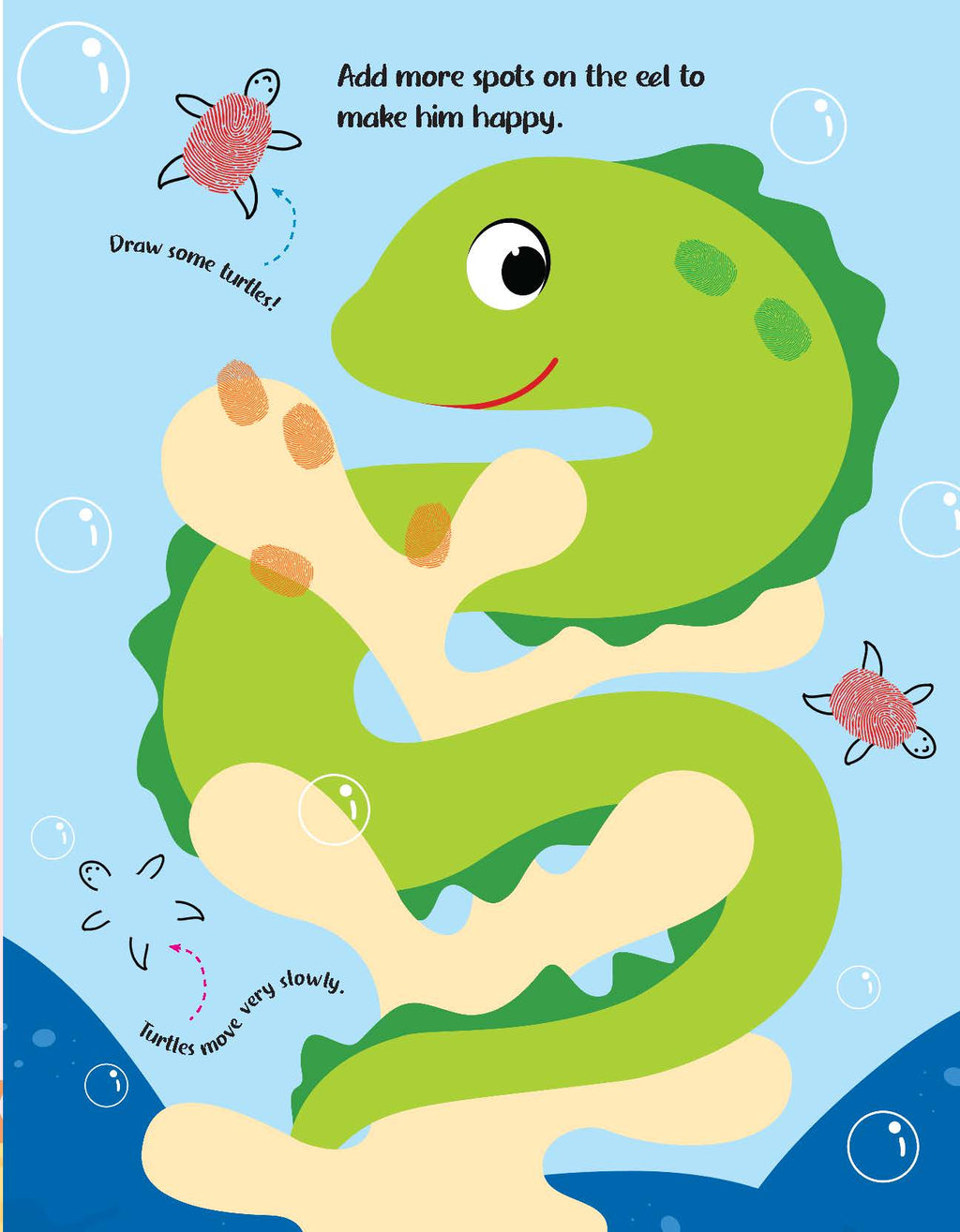 Dreamland Publications Fingerprint Art Activity Book for Children - Ocean with Thumbprint Gadget - Distacart