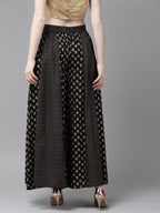 Juniper Women Black Rayon Printed Flared Palazzo - Distacart