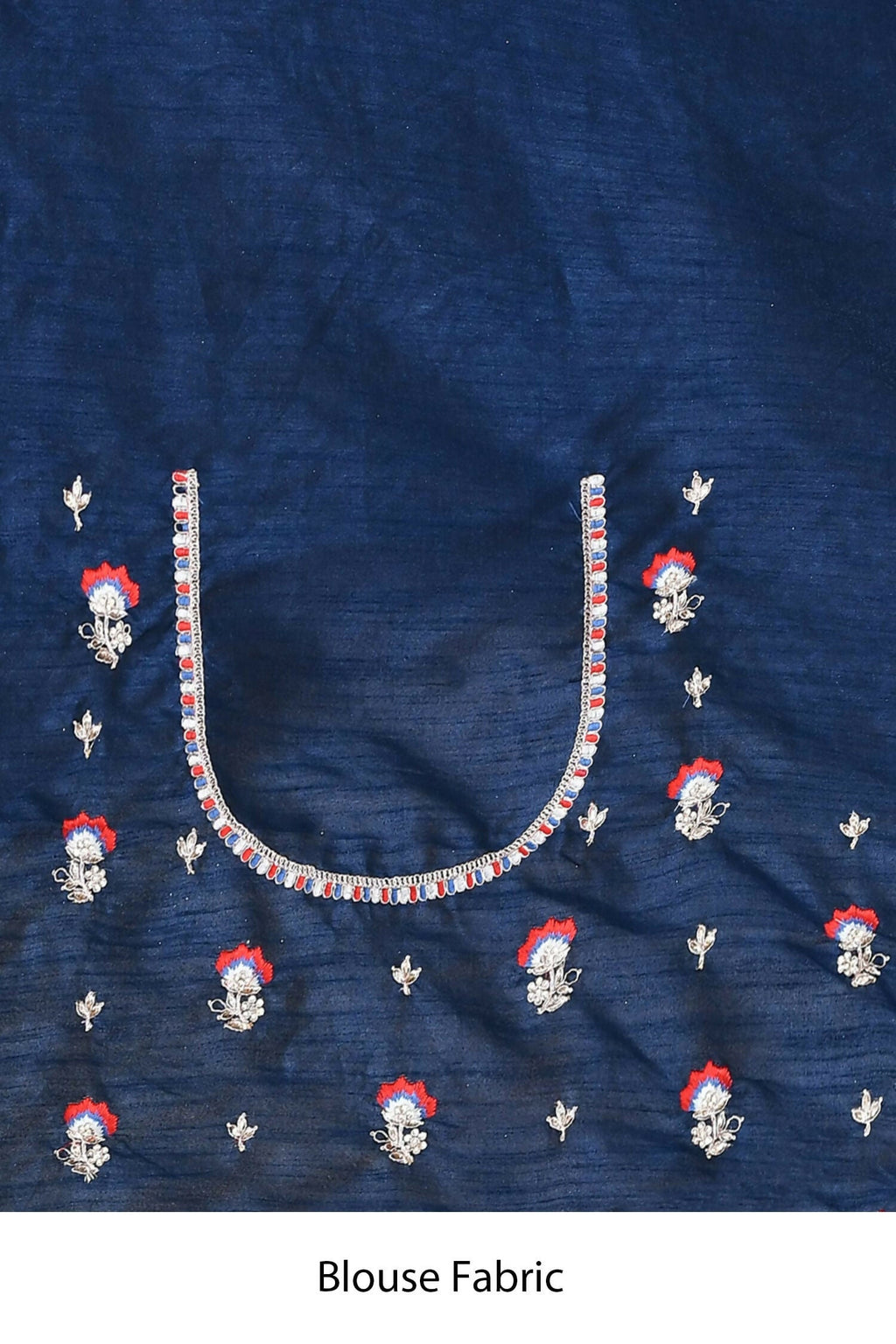 Red Crepe Silk Sequence Embroidered Saree - Nimaya Benzy