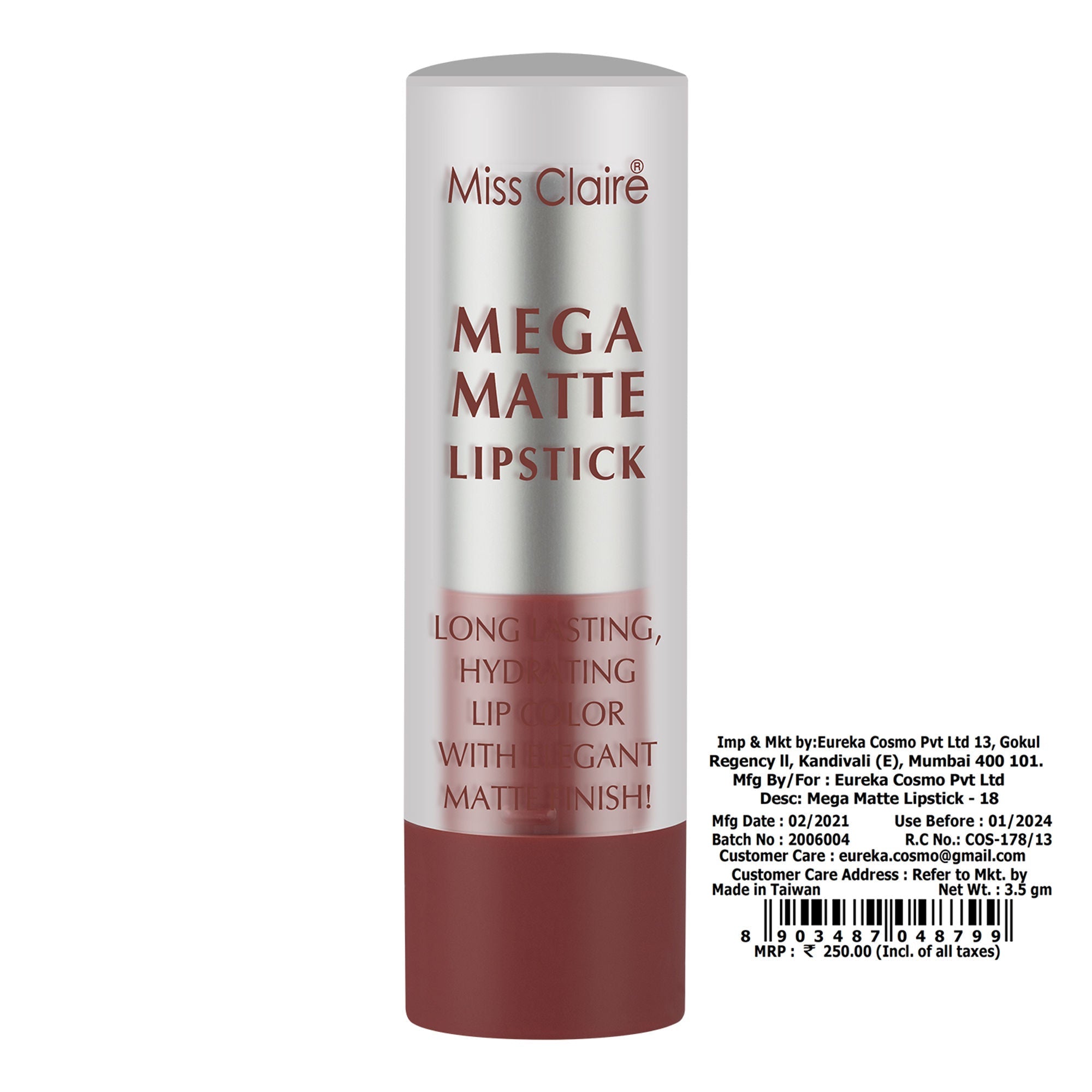 Miss Claire Mega Matte Lipstick - 18 - Distacart
