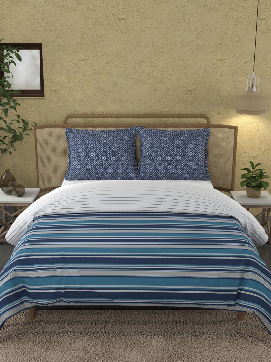 MYTRIDENT Unisex Blue Bedsheets