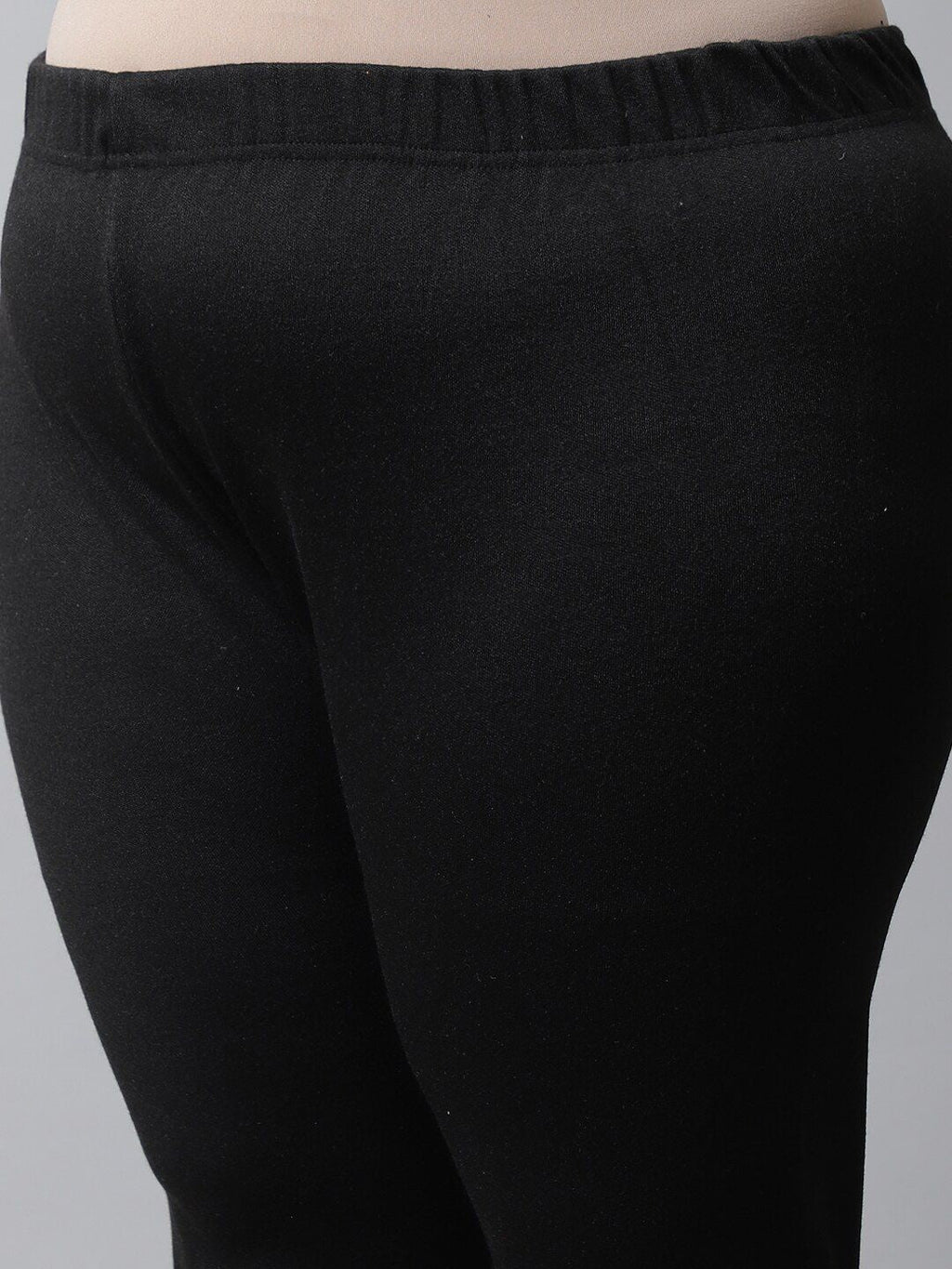 TAG 7 Women Plus size Black Solid Ankle-length Leggings