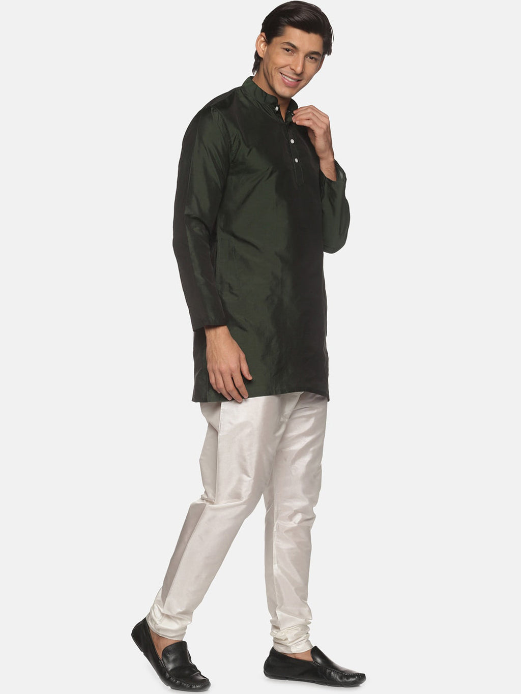 Sethukrishna Mens Green Kurta with Pyjamas - Distacart