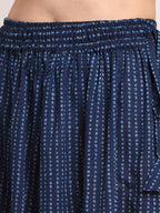 TAG 7 Women Cotton Polka Dot Printed Flared Palazzos