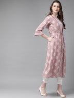 Juniper Womens Pink Cambric Double Layered Kurta - Distacart