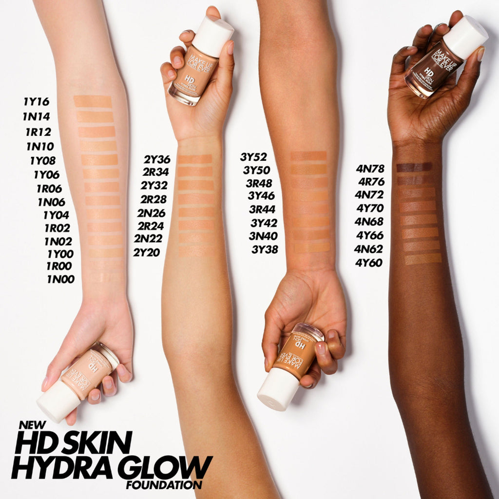 MAKE UP FOR EVER Hd Skin Hydra Glow Foundation - 3y52 - Warm Chestnut