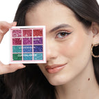 CUFFS N LASHES X The Shystyles Palette 12 Color Mini Palette - Glitter Heart 2 - Distacart