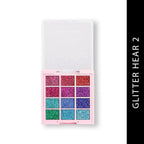 CUFFS N LASHES X The Shystyles Palette 12 Color Mini Palette - Glitter Heart 2 - Distacart
