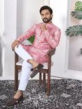 Anaita Pink Digital Printed Work Cotton Straight Kurta