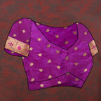 Lorenvalley Fashion Wine Soft Paithani Silk Woven Design Copper Zari Meenakari Weaving Saree