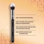 Miss Claire M8 - Tapered Powder (S) Brush - Chrome