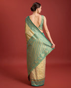 Monjolika Fashion Glamour And Tradition With This Beige Color Zari Woven Banarasi Tissue Silk Saree - Distacart