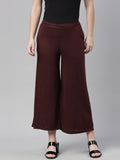 Souchii Women Brown Knitted Palazzos - Distacart