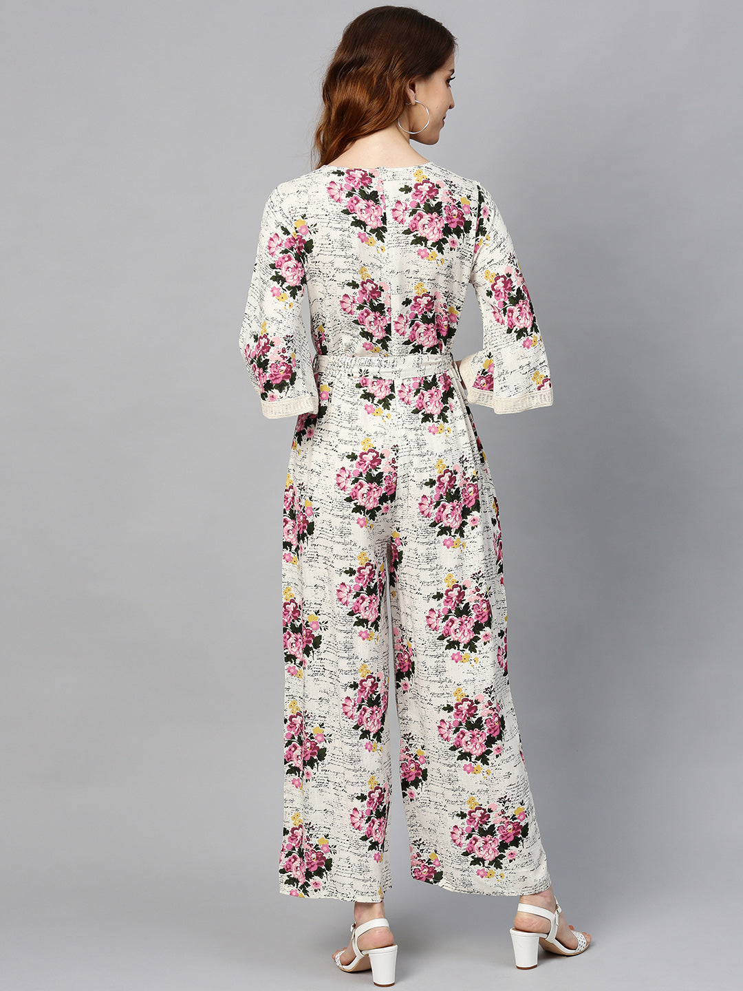 Juniper Women Offwhite Rayon Slub Printed Regular Jumpsuit - Distacart