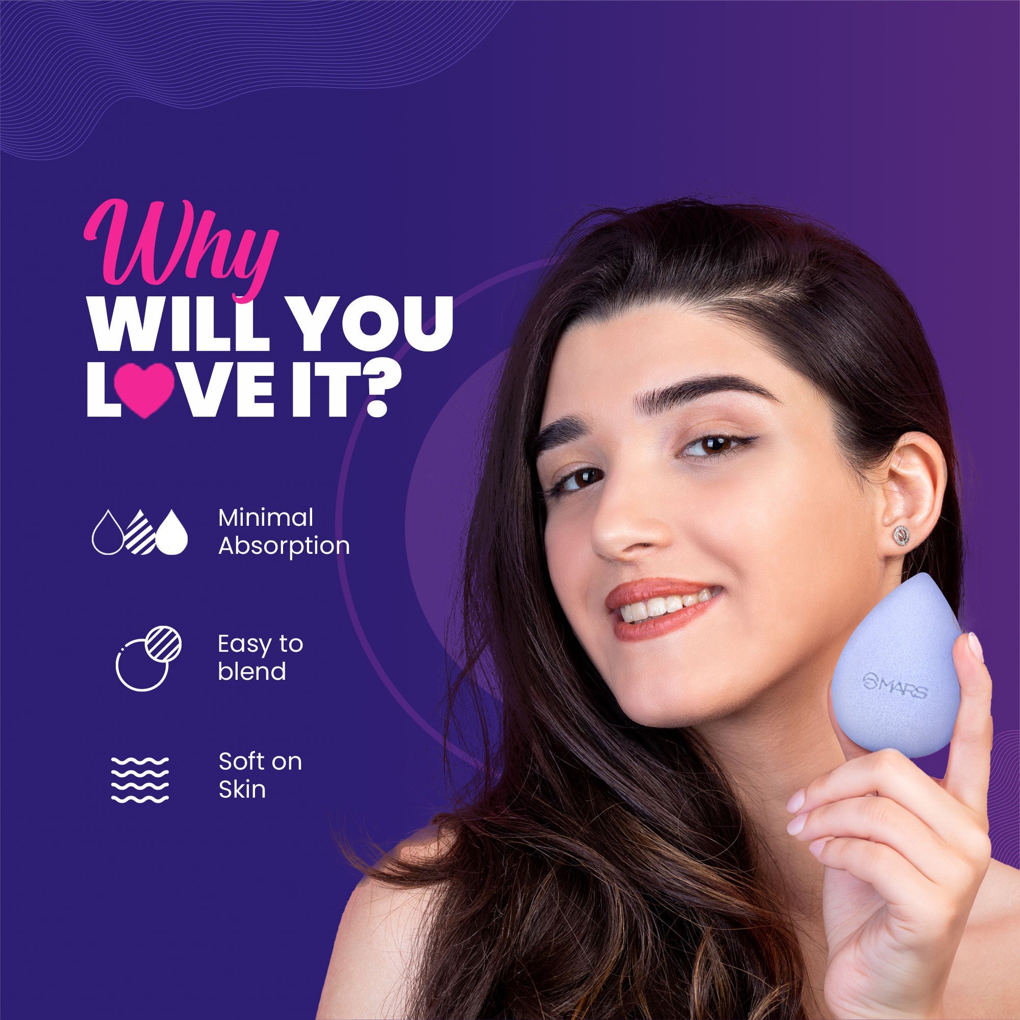 MARS Cosmetics Microfibre Velvet Beauty Blender - Distacart