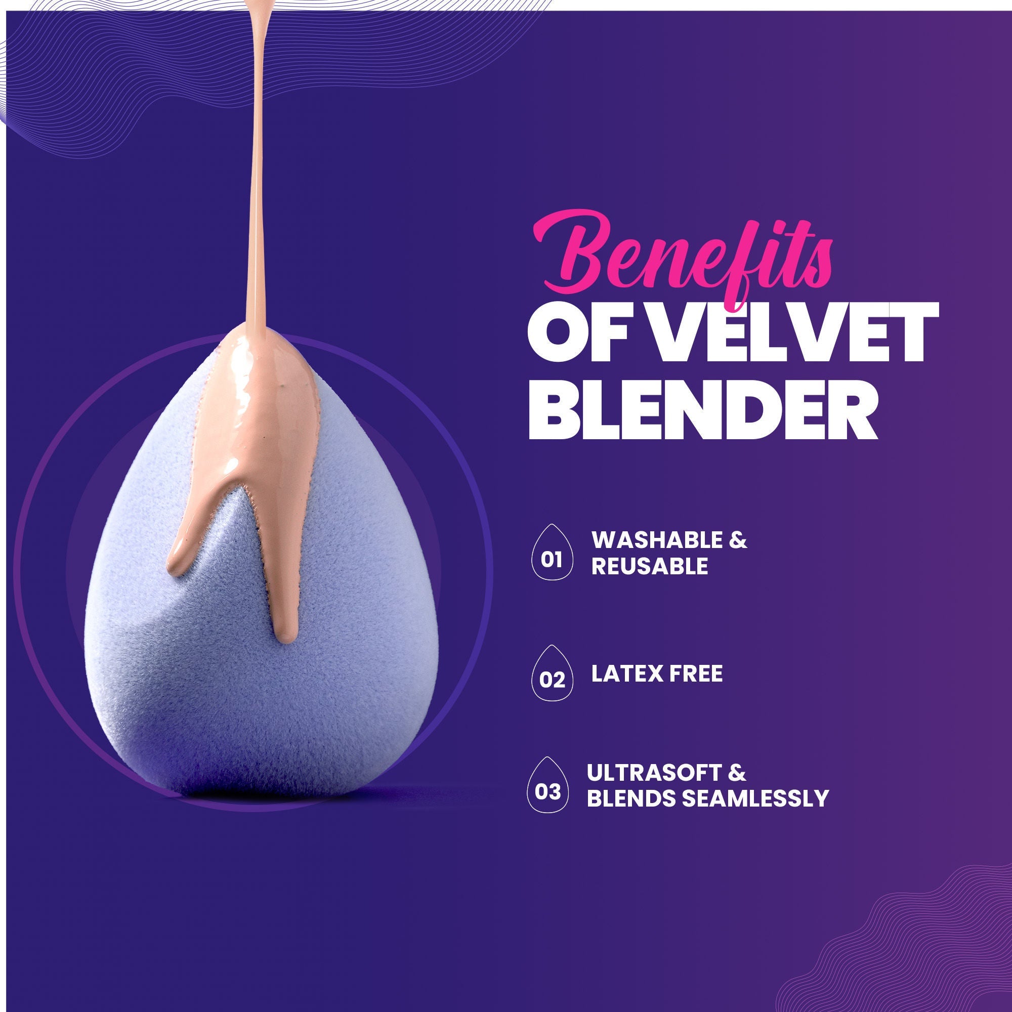 MARS Cosmetics Microfibre Velvet Beauty Blender - Distacart