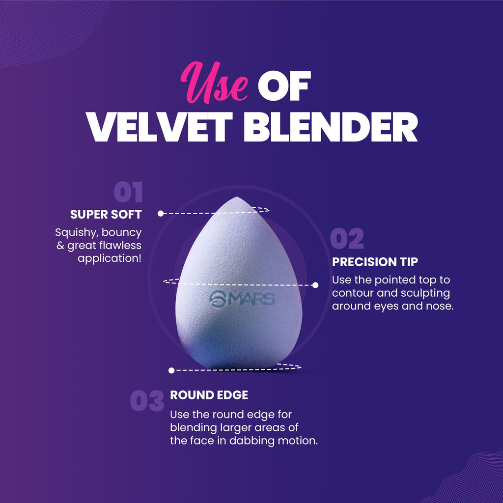 MARS Cosmetics Microfibre Velvet Beauty Blender - Distacart