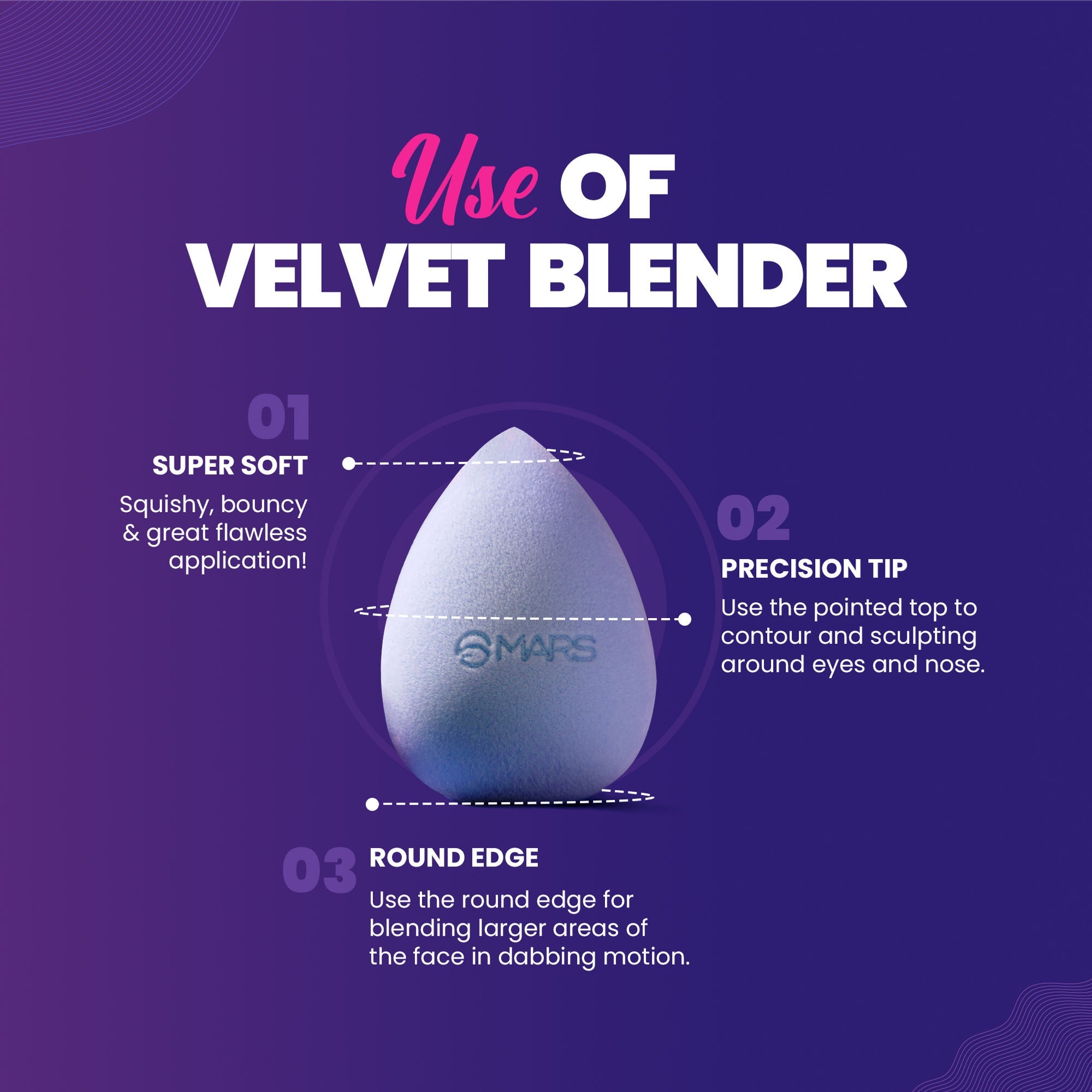 MARS Cosmetics Microfibre Velvet Beauty Blender - Distacart