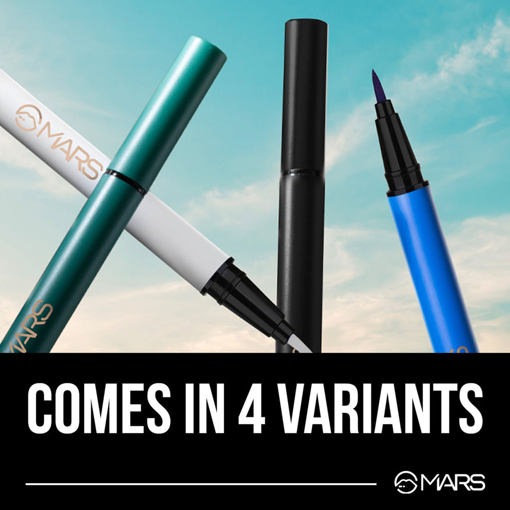MARS Cosmetics City Stroke Charming Eyes Liquid Eyeliner - 01 White - Distacart