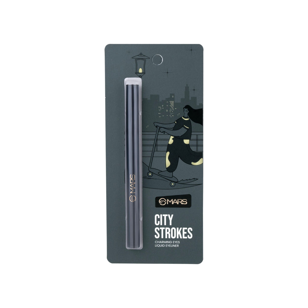 MARS Cosmetics City Stroke Charming Eyes Liquid Eyeliner - 04 Black - Distacart