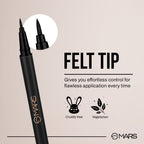 MARS Cosmetics City Stroke Charming Eyes Liquid Eyeliner - 04 Black - Distacart