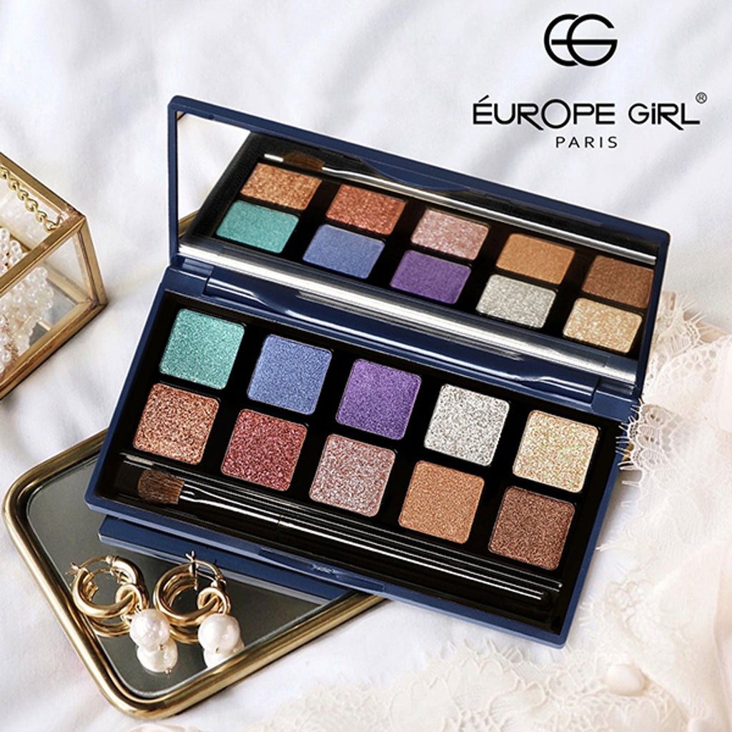 Europe Girl 10 Colour Eyeshadow Secret Palette - Rose Petal