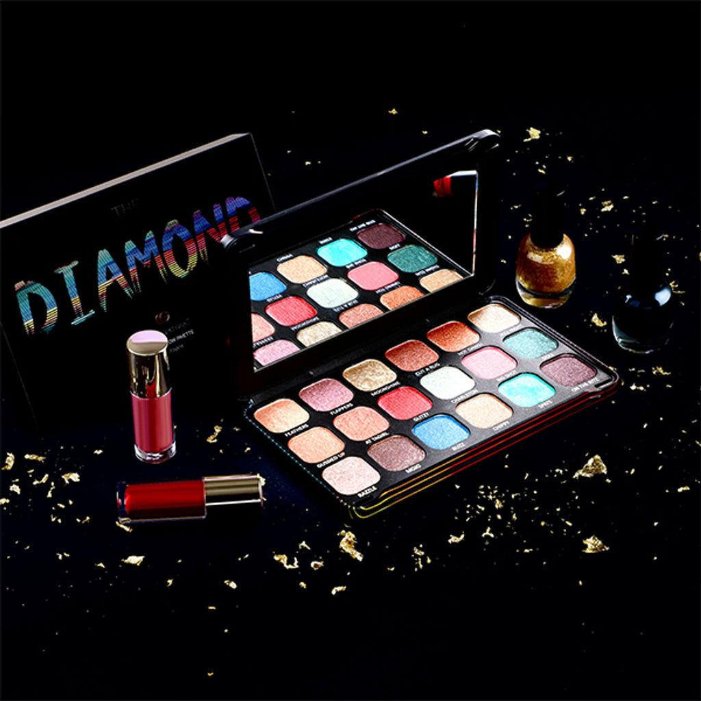 Europe Girl 18 colour Diamond Eyeshadow Palette - Dazzle Light