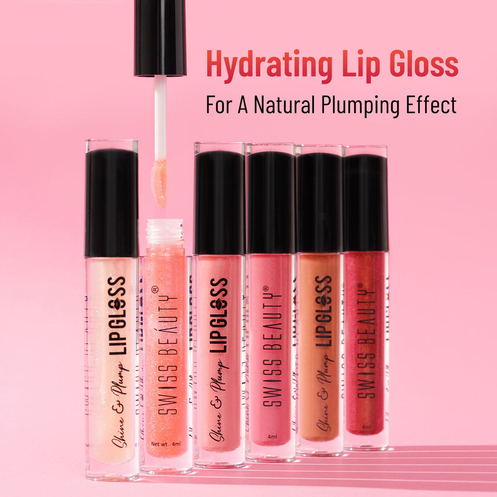 Swiss Beauty Shine & Plump Lipgloss - 6 Wine it up - Distacart