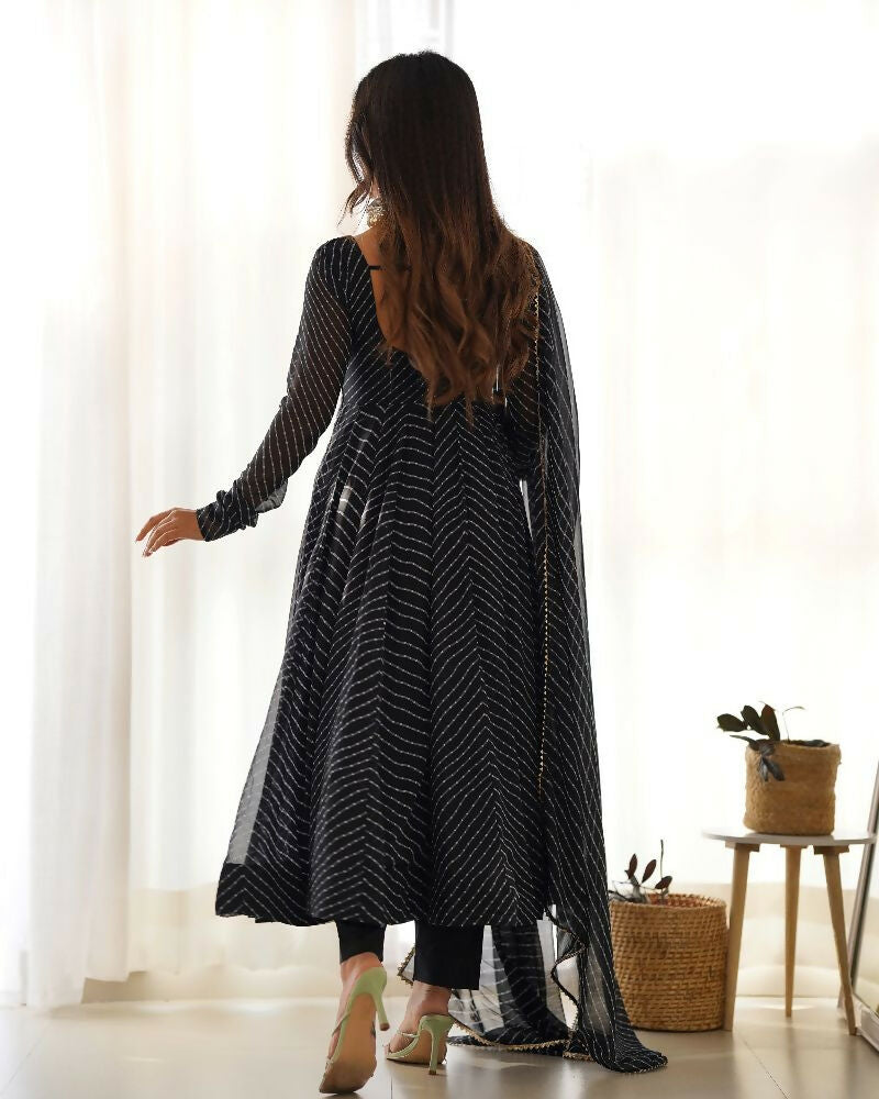 Joban Fashion Black Kurta Set Georgette Sequence Embroidery Work - Distacart