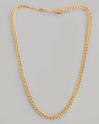 VOJ Gold-Polished Designer V Shaped Chain For Men