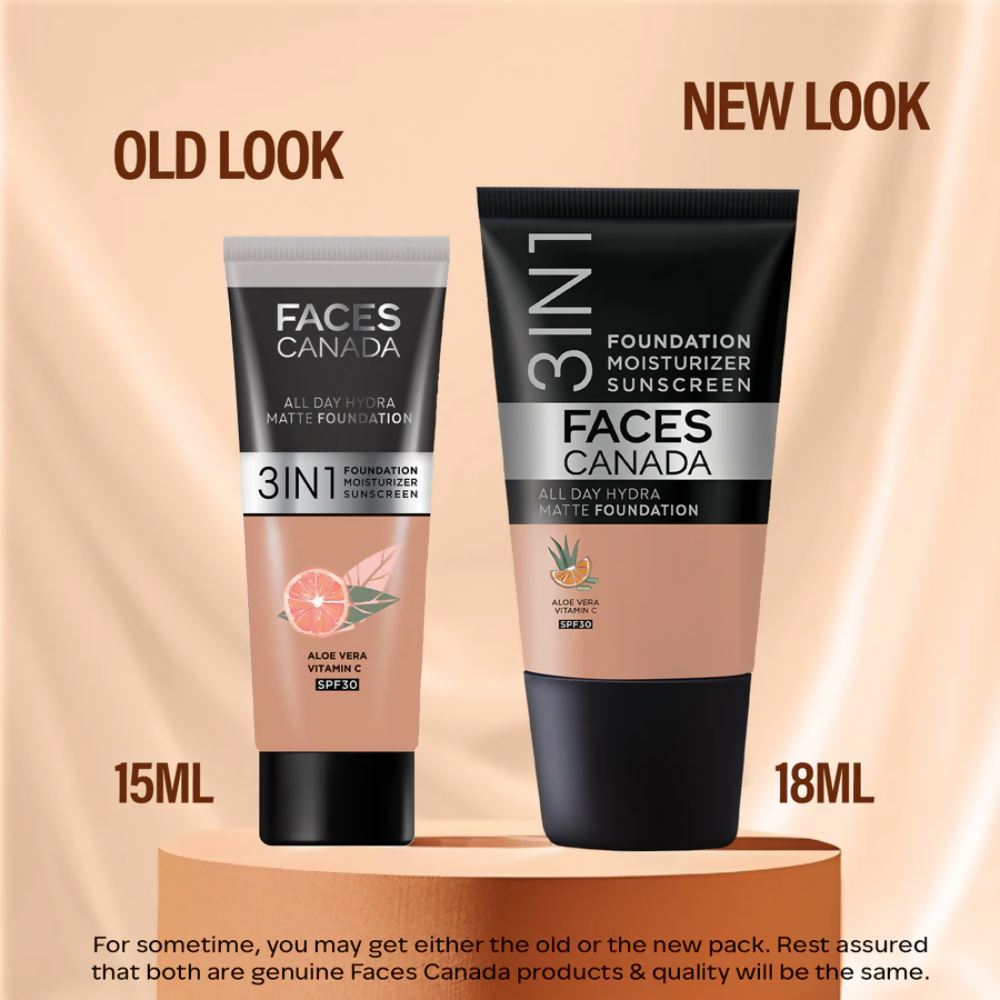Faces Canada All Day Hydra Matte Mini Foundation - Warm Natural 021 - Distacart