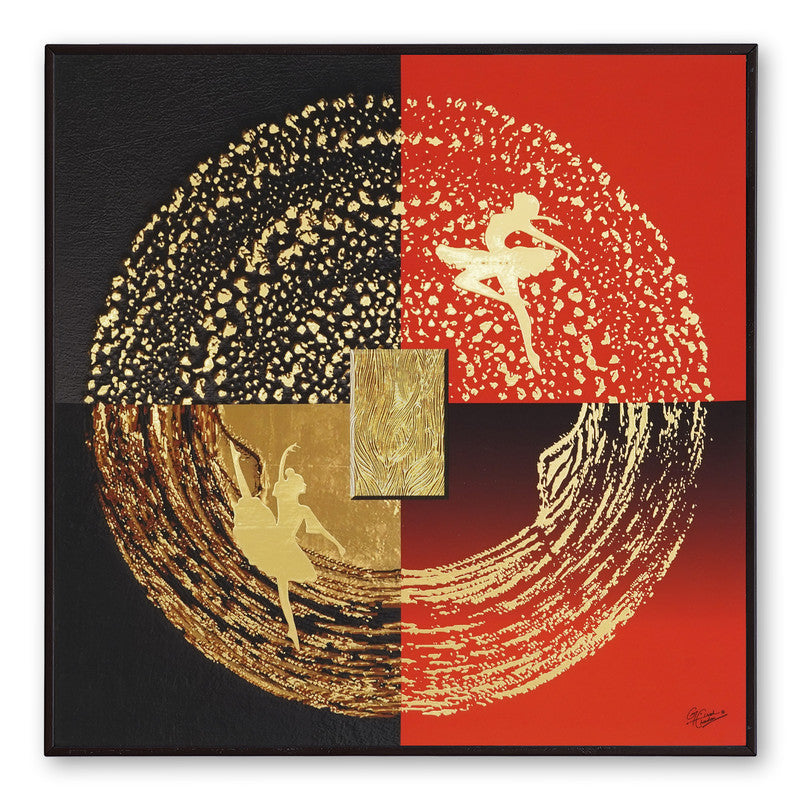 Tehzeeb Creations Golden Embossed Wall Painting