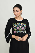 Joban Fashion Black Rayon Tunic