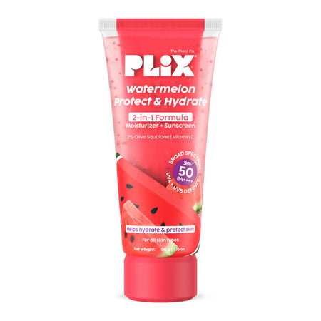 Plix Watermelon SPF PA++++ 50 Protect & Hydrate 2 In 1 Moisturizer + Sunscreen