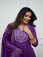 The52 Women's Beautiful Cotton Fabric Embroidery Work Straight Kurta Pant and Dupatta Set - Distacart