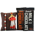 Fancy Rakhis With Amul Dark & Milk Chocolates