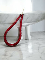 Inhanns Noor-E-Jalwa – Handmade Crystal Bead Necklace -Adjustable - Maroon Only Necklace