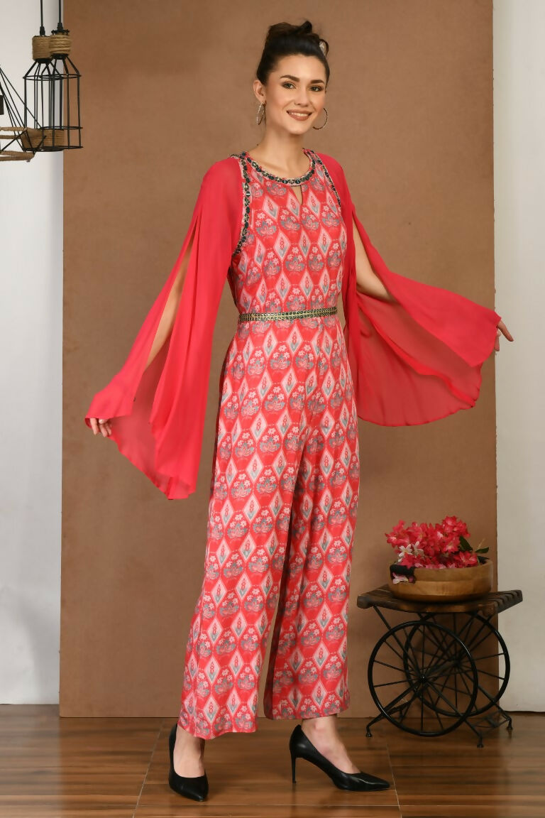 Joban Fashion Red Maslin Tunic