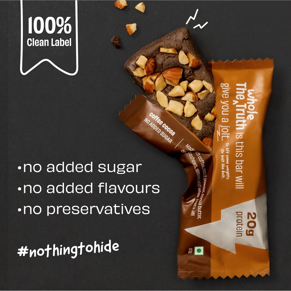 The Whole Truth High Protein Coffee Cocoa Protein Bar - Distacart