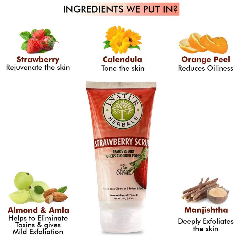 Inatur Strawberry Face Scrub
