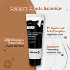 The Derma Co 1% Hyaluronic Hydrating High Coverage Foundation With SPF 40 PA+++ - 07 Cinnamon