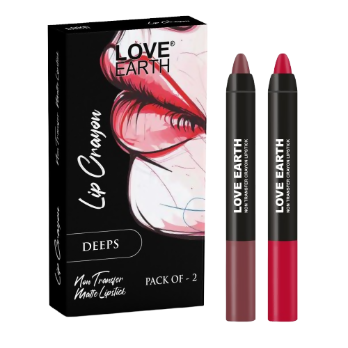 Love Earth Lip Crayon Non-Transfer Lipstick - Deeps