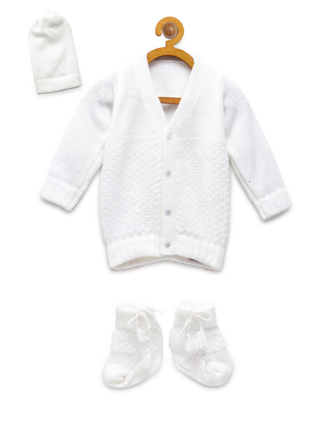Chutput Kids Cute White Coloured Solid Pullover Sweater
