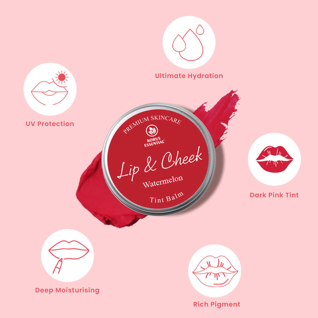 Korus Essential Watermelon Lip & Cheek Tint Balm - Distacart