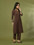 Myshka Women's Multi Printed Cotton Straight Party Kurta Set